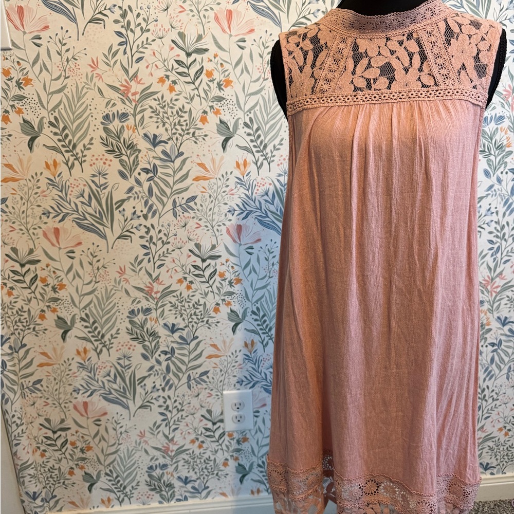 Xhilaration Blush Pink Lace Dress